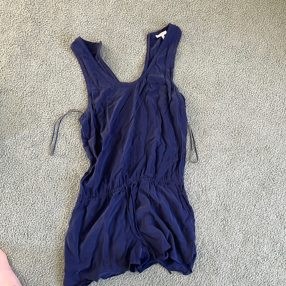 Joie silk navy romper